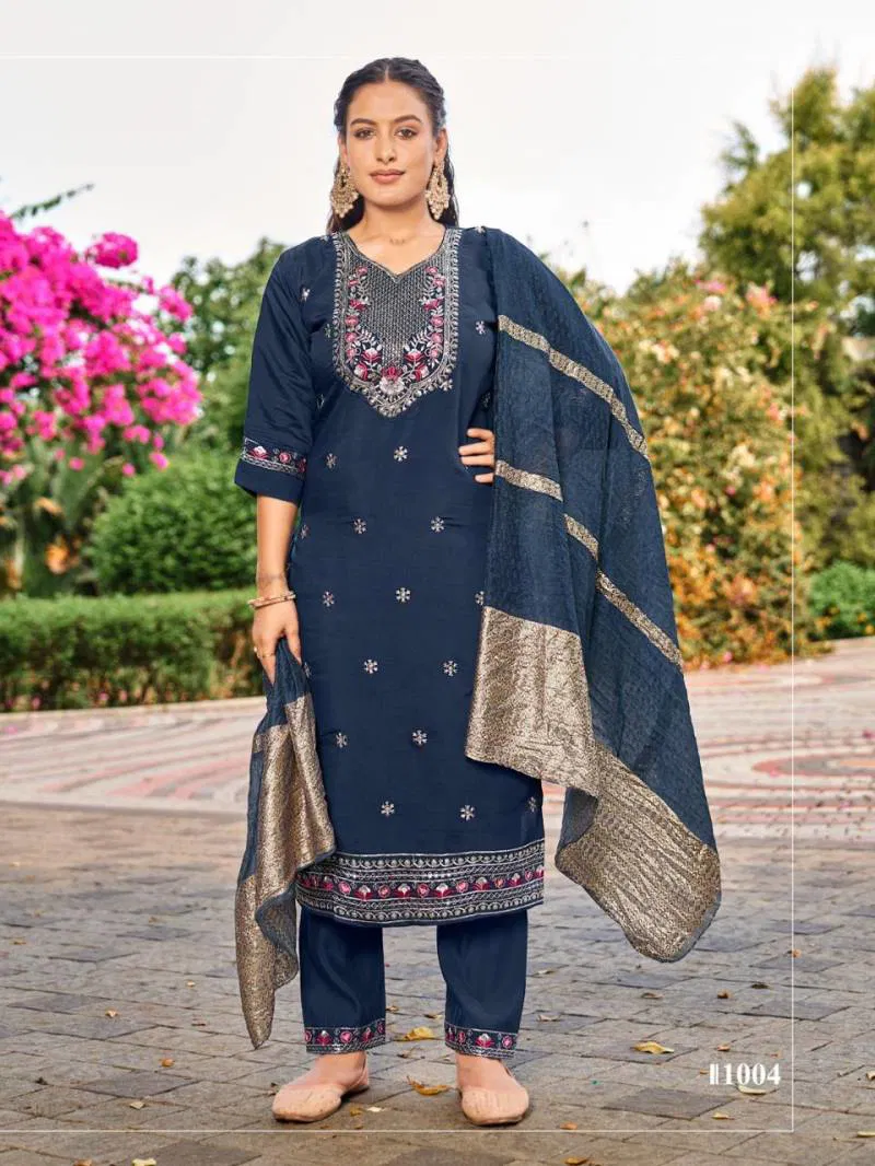 Sofia Vol 1 By Sankheswer Roman Silk Readymade Top Bottom With Dupatta Wholesale In India